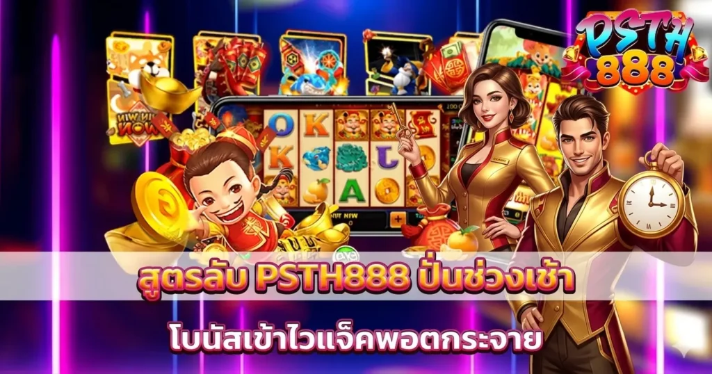 สูตรลับ PSTH888 ปั่นช่วงเช้าโบนัสเข้าไวแจ็คพอตกระจาย